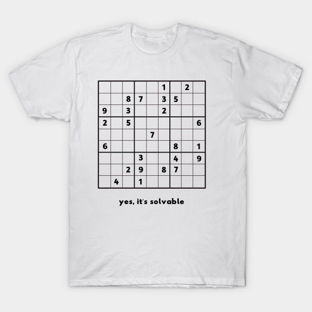Solvable Sudoku T-Shirt by Korry